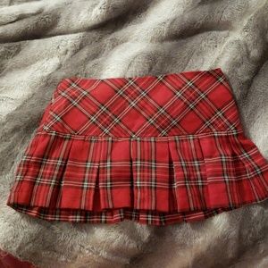 Plaid school girl skirt